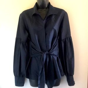 Lafayette 148 New York Navy Blouse